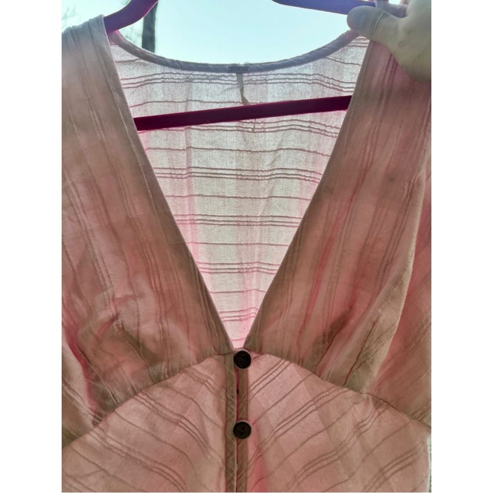 Free People Free-est New In Town Midi Dress Medium Pink Festival Bloom - Picture 4 of 16